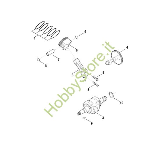 Picture of D - Albero motore, pistone EHC 700.0 (EHC700-0001)